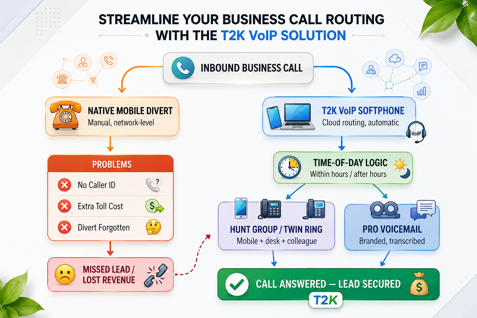 t2k mobile call diverting infographic