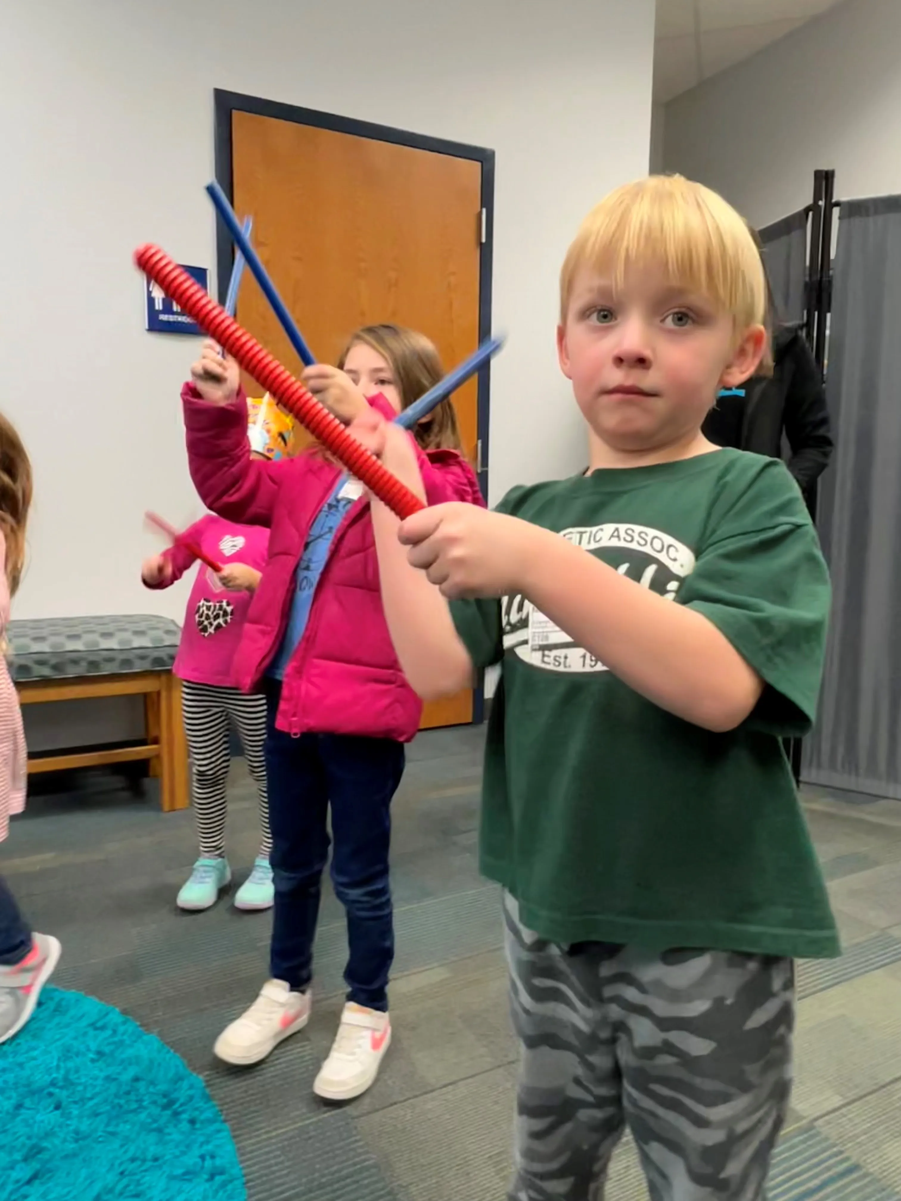little boy with other kids at First Baptist Church- Indian Trail