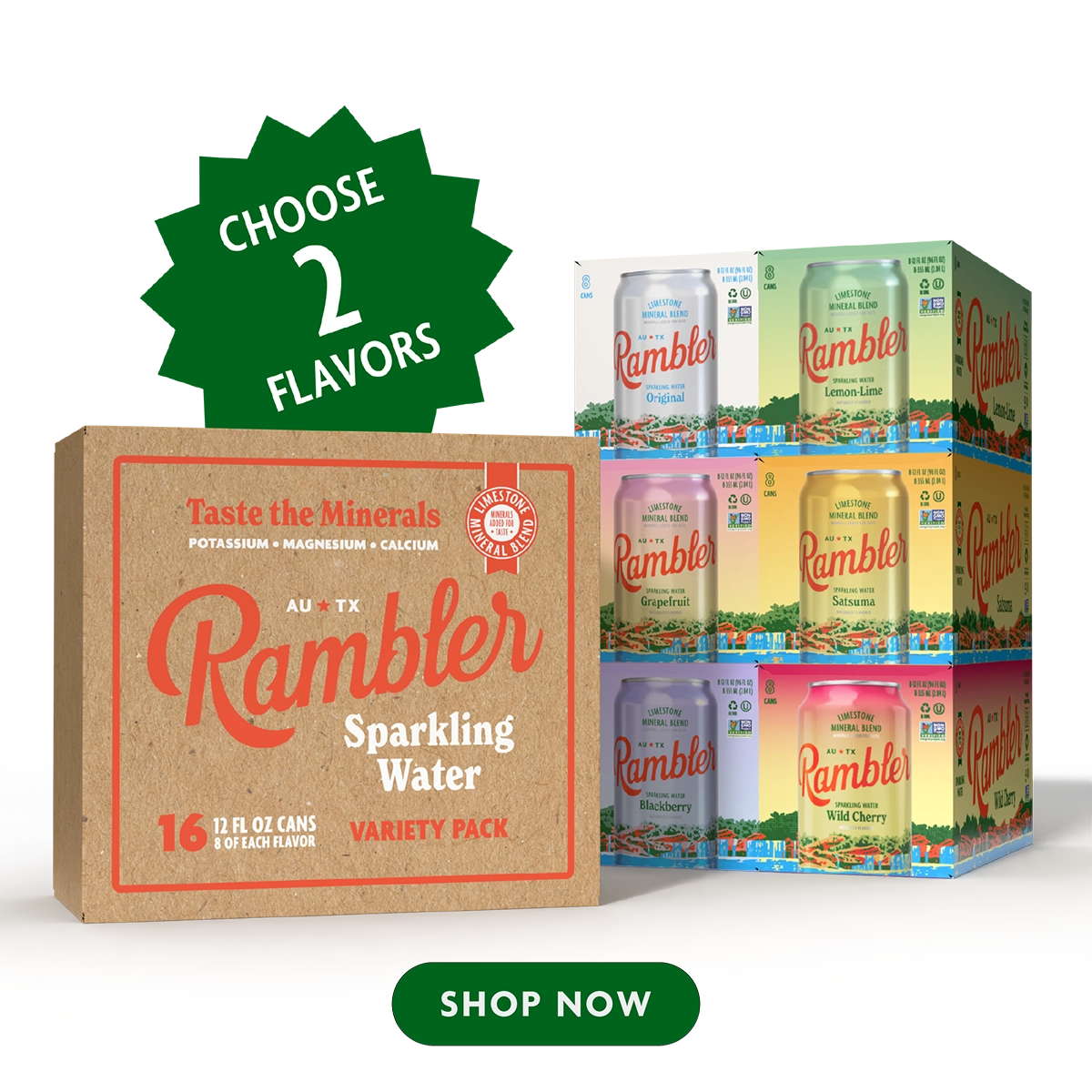 Rambler Sparkling Water 16-Pack Bundle