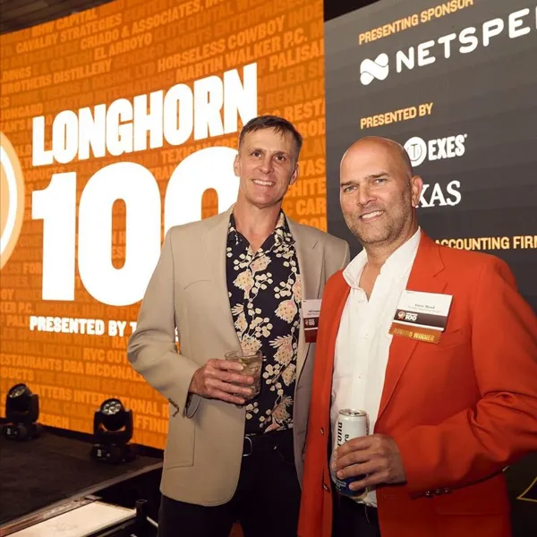 Jeff Truckess and Dave Mead dressed sharply at Longhorn 100.