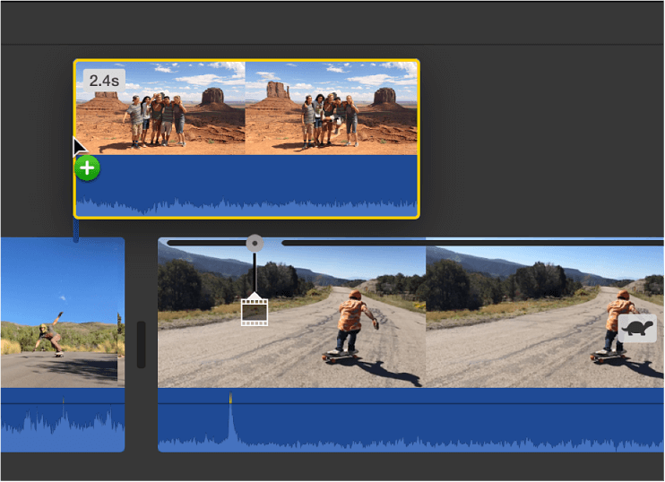 iMovie split screen efect