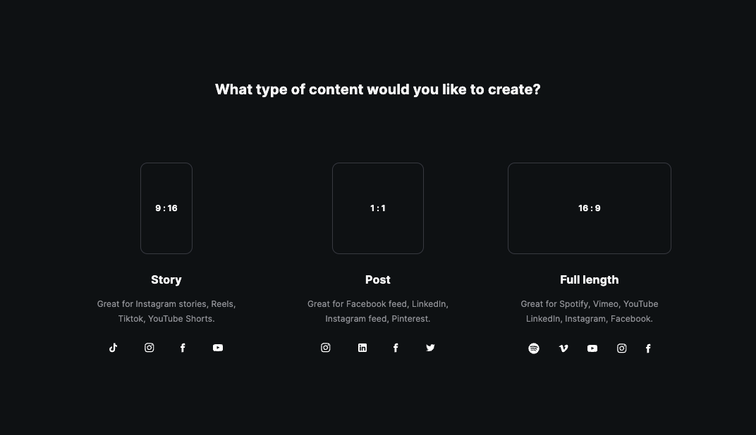 Choosing post dimensions for a split-screen video on Riverside