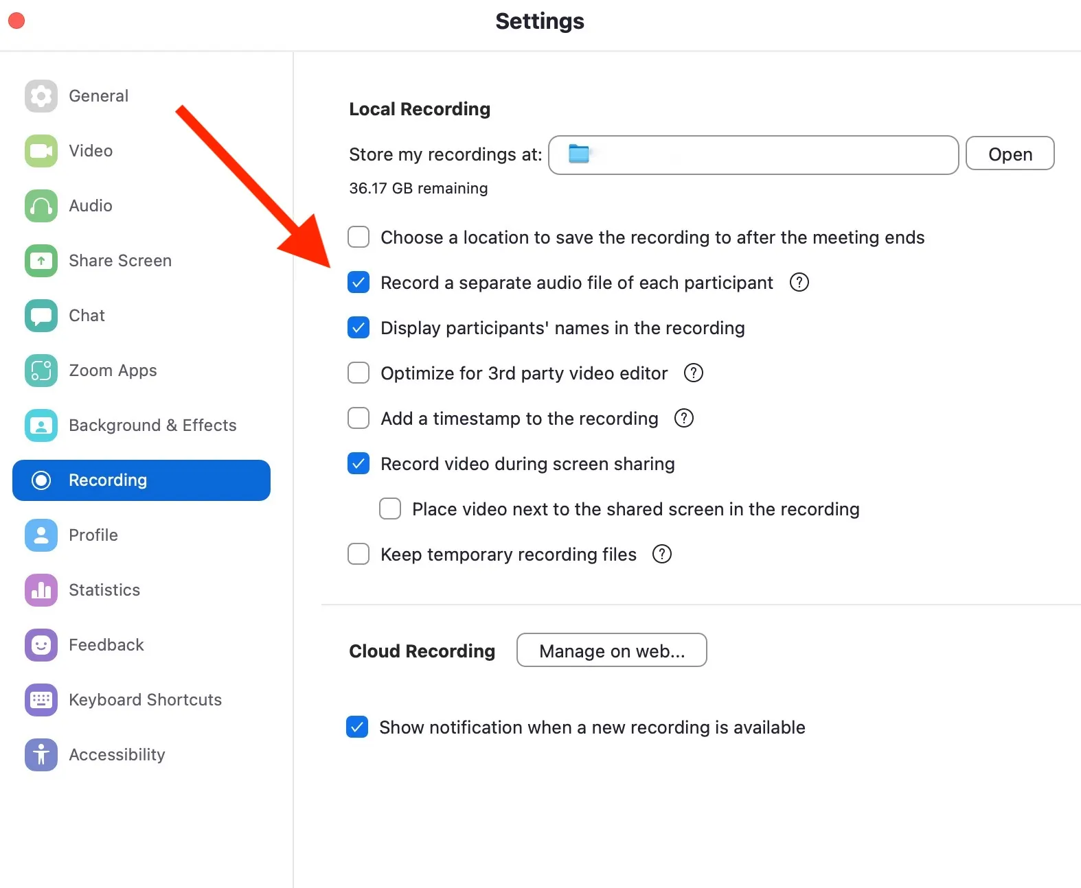 Recording separate audio tracks to improve Zoom audio quality