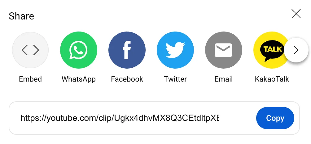 YouTube clip URL to share on PowerPoint