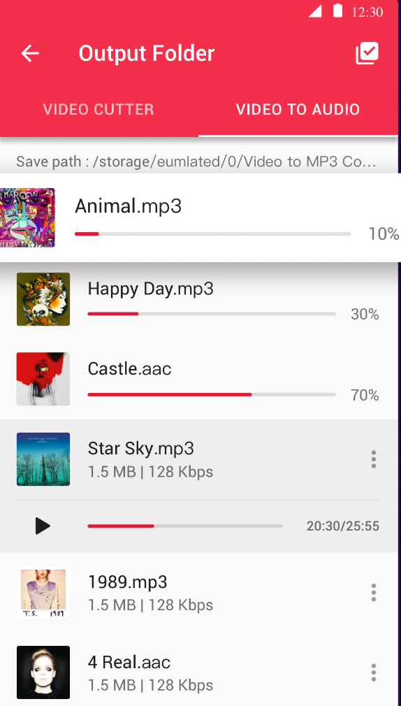 Converting video to audio o Android