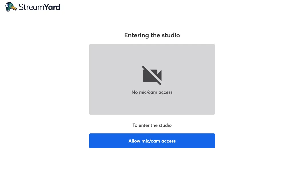 Testing equipment before a StreamYard recording