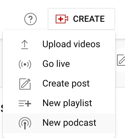 Creating a podcast playlist on YouTube