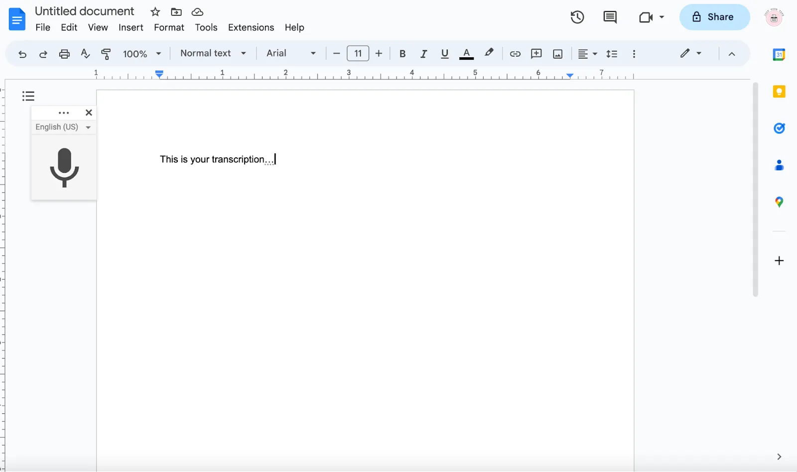 polishing a google transcription