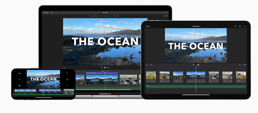 iMovie video editing software for YouTube