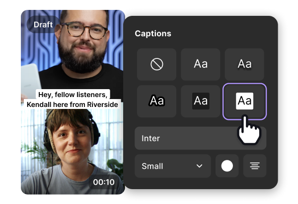 Adding text captions to videos with Riverside