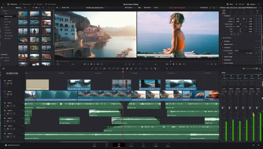 DaVinci resolve studio to add text to video