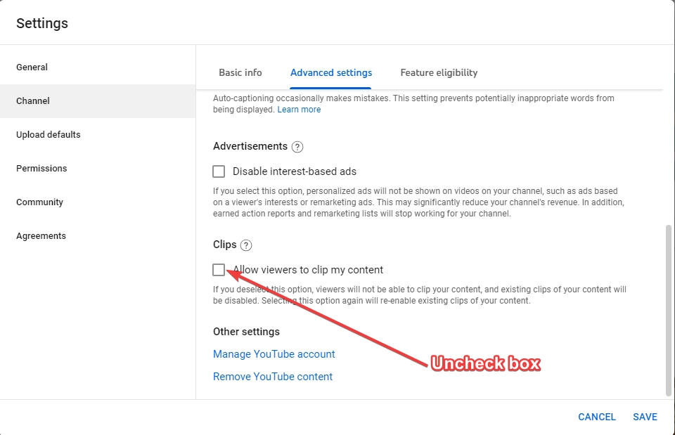 How to turn on Youtube Clips for your viewers