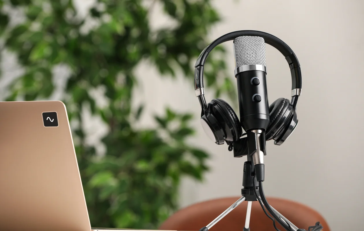 Equipment for recording branded podcasts