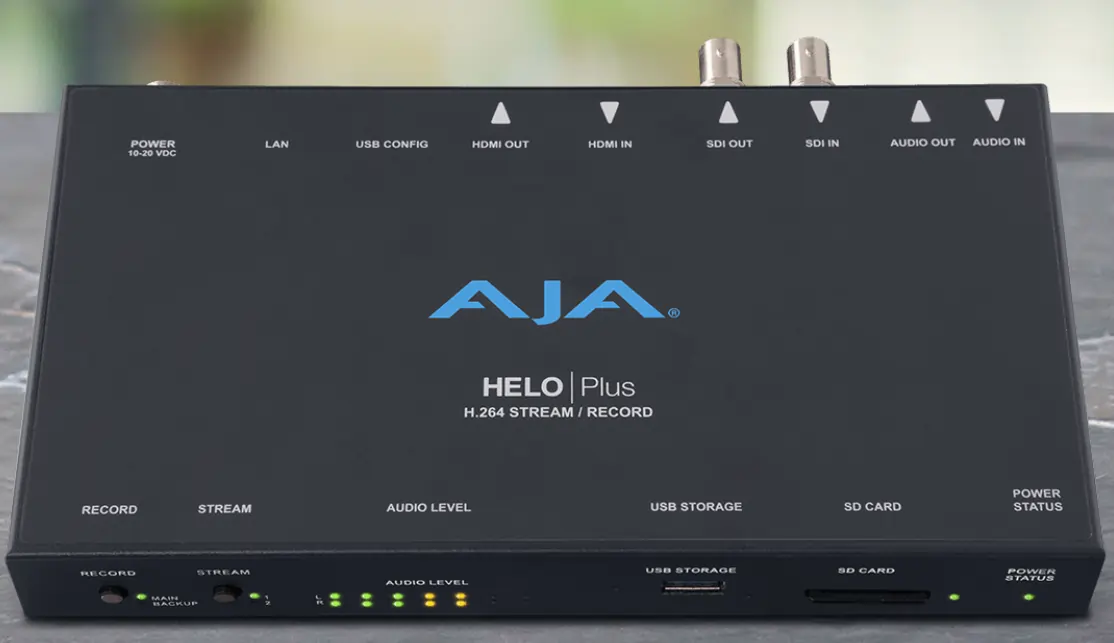 AJA HELO Plus encoder for recording streaming videos