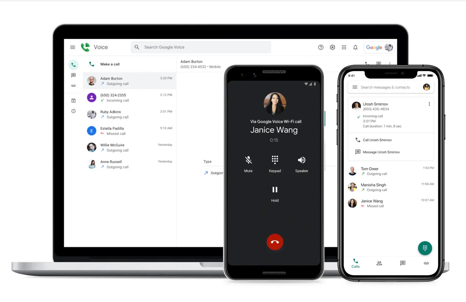 Google Voice software for recording phone calls