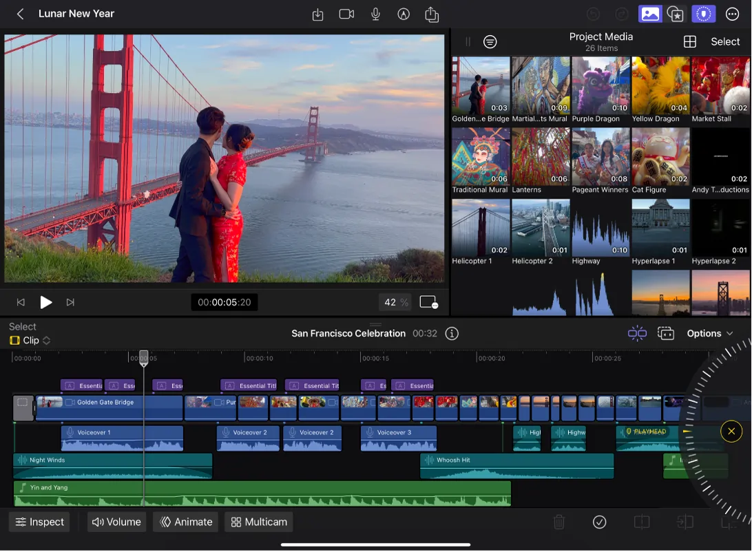 Final Cut Pro video editing software for Mac