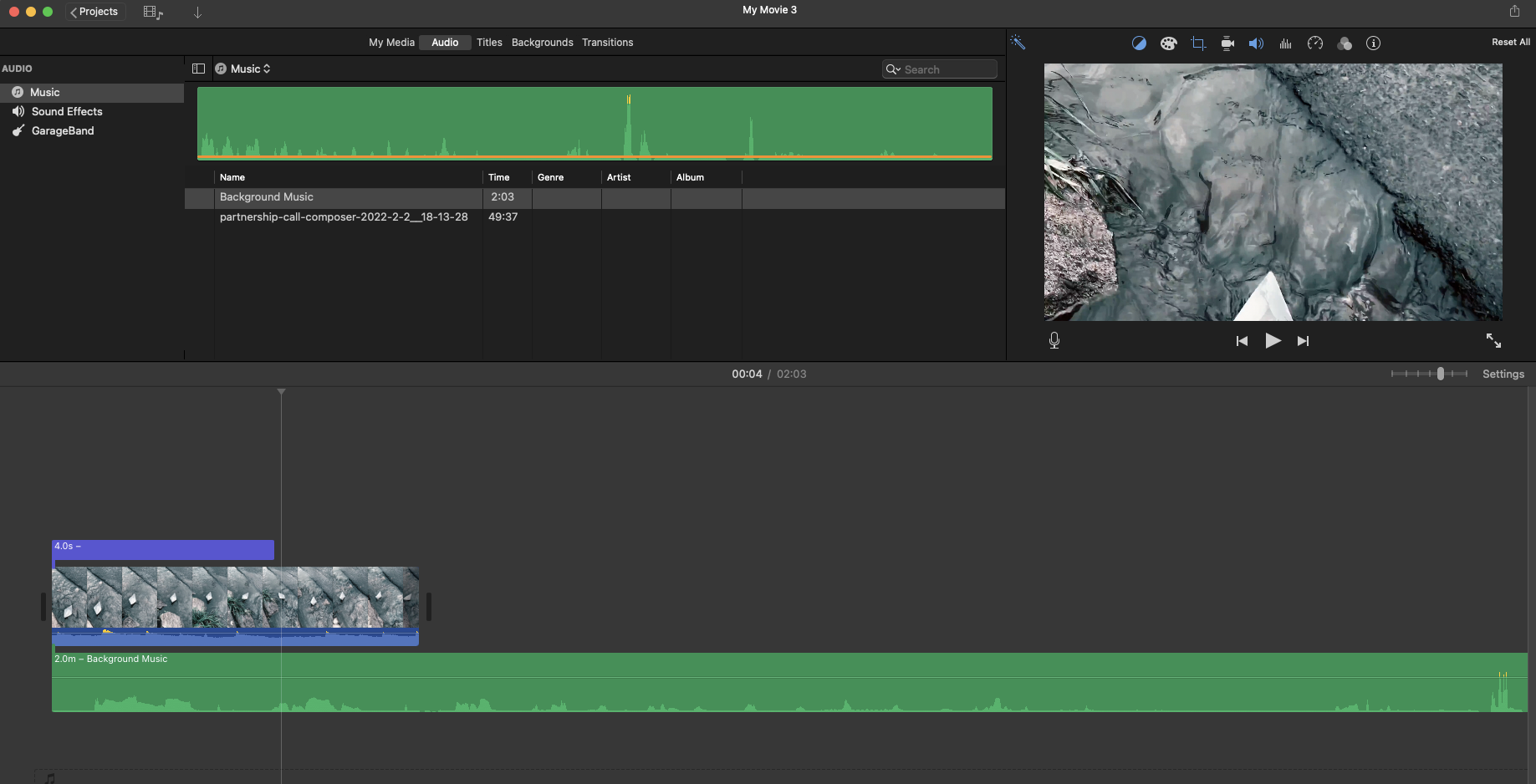 How to add music to a video on Mac with iMovie