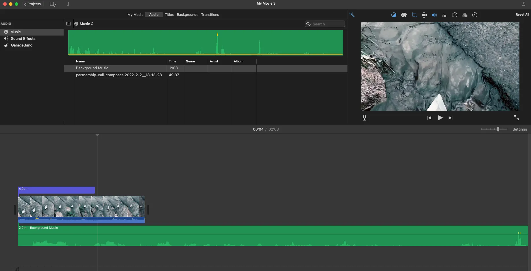 How to add music to a video on Mac with iMovie
