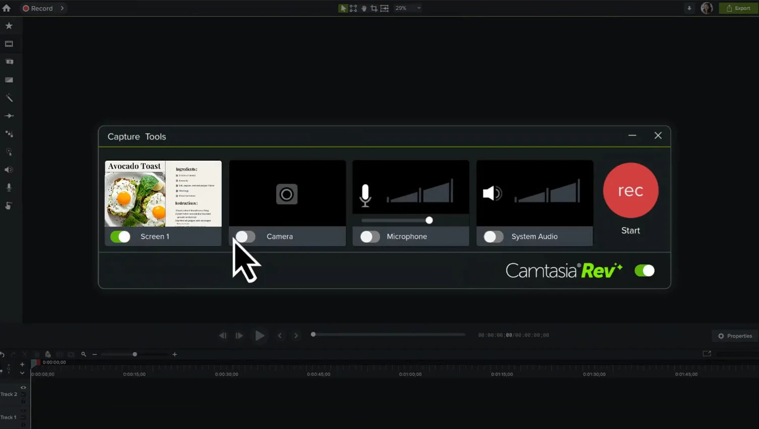 Camtasia screen recording software