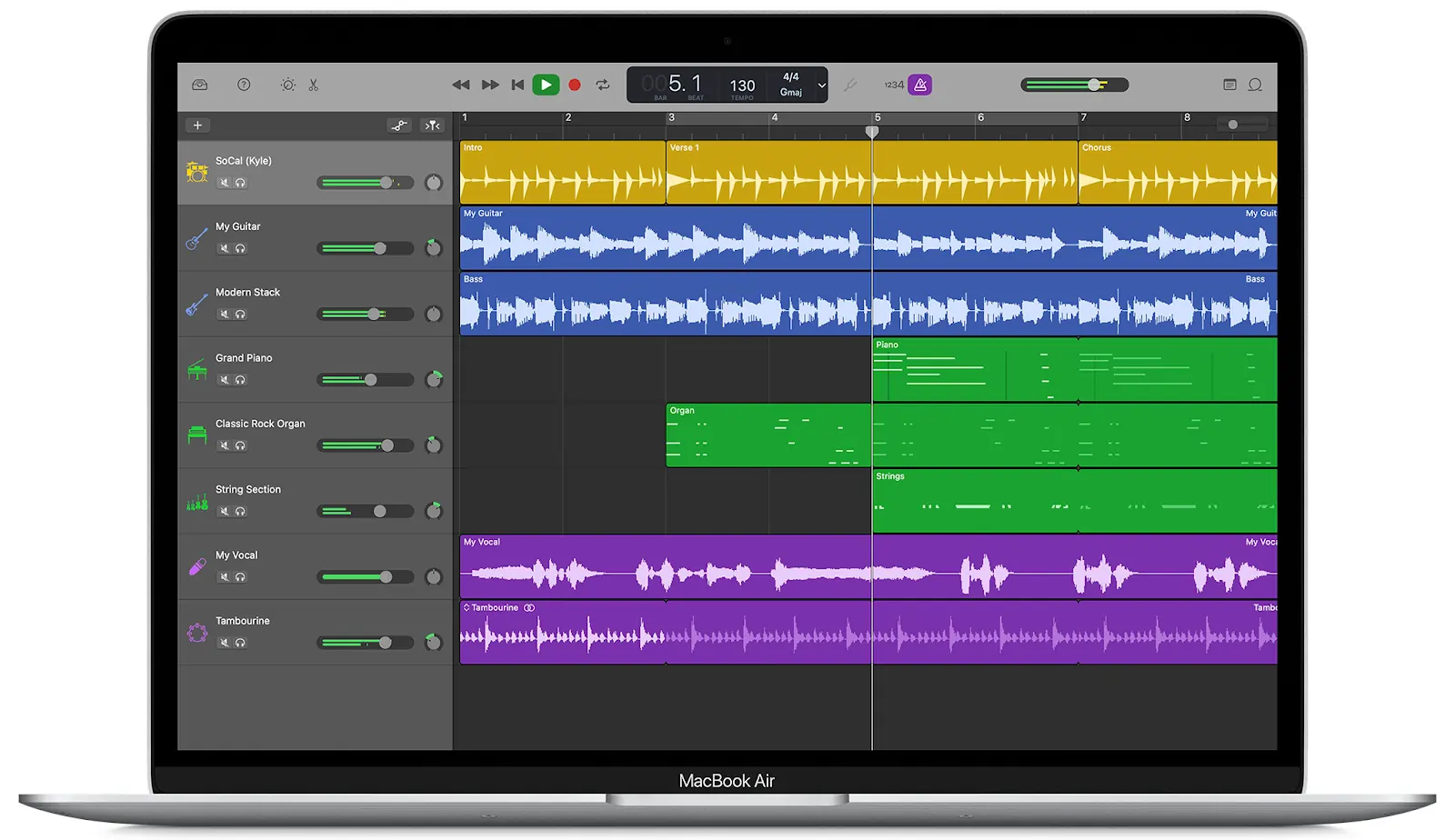 GarageBand free audio editing software for Mac