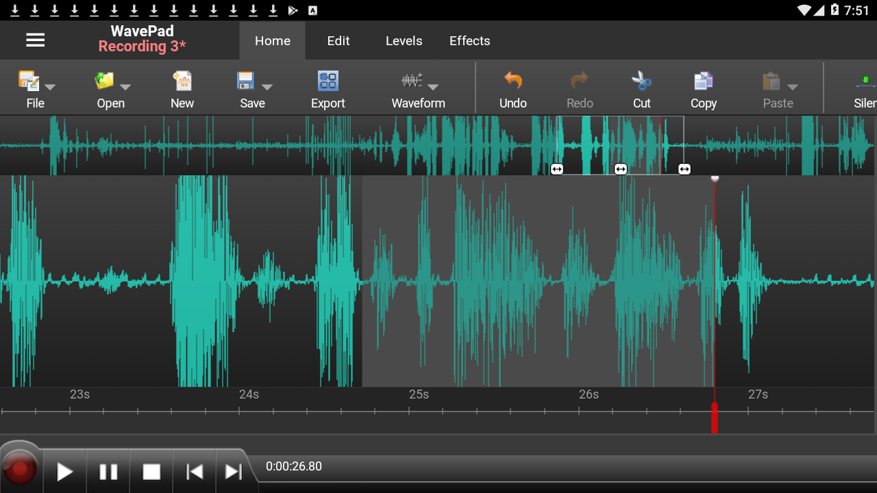 WavePad free audio editing software for mac