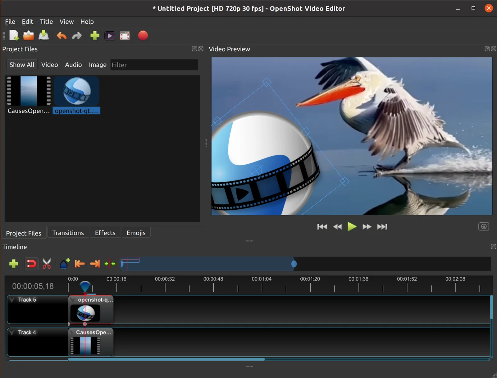 OpenShot free video editing software for YouTube without a watermark