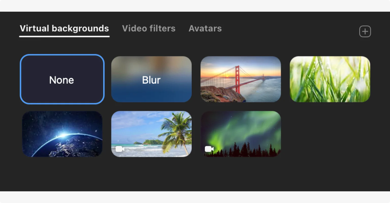 Zoom's virtual backgrounds