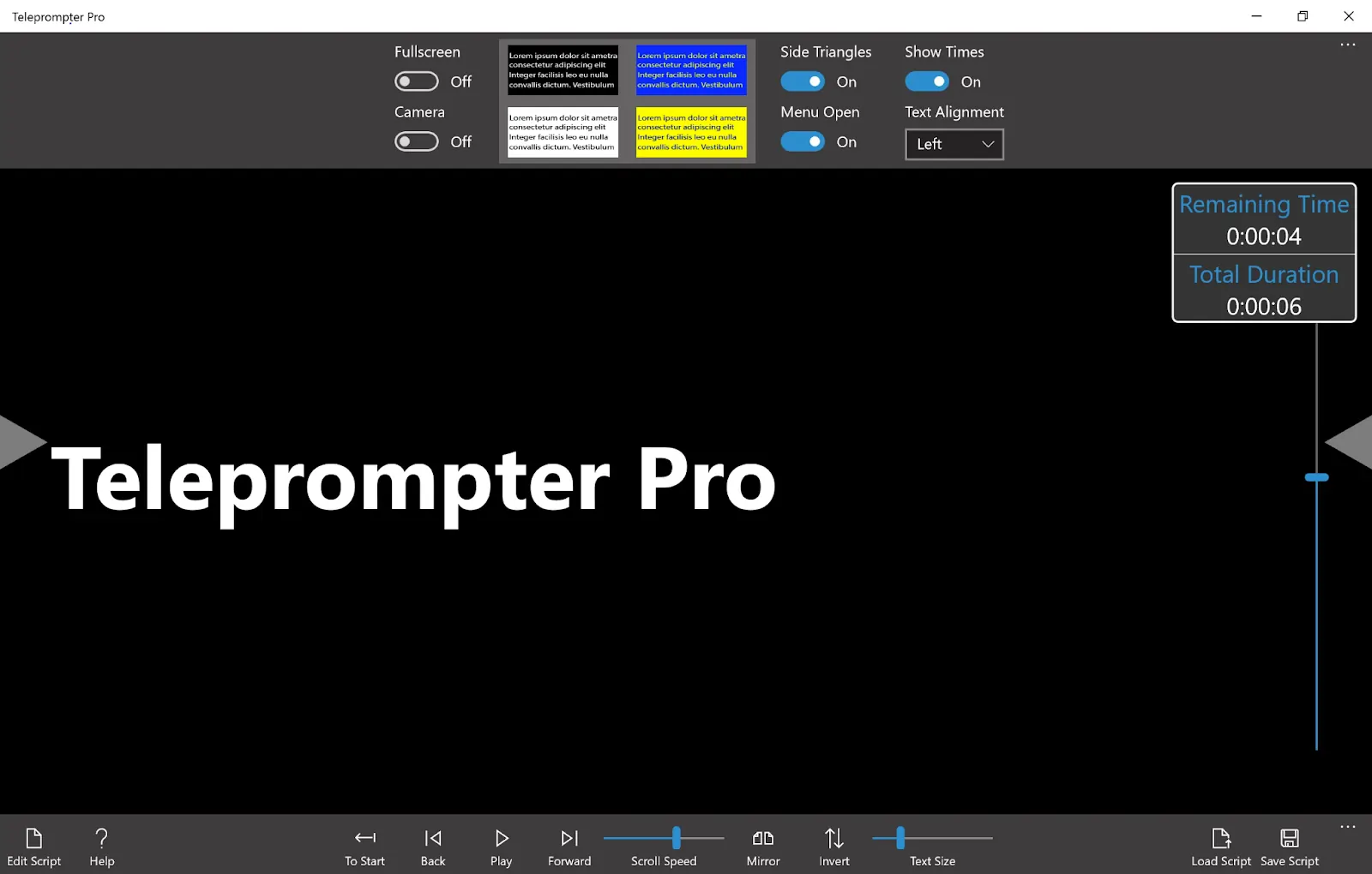 Teleprompter pro software