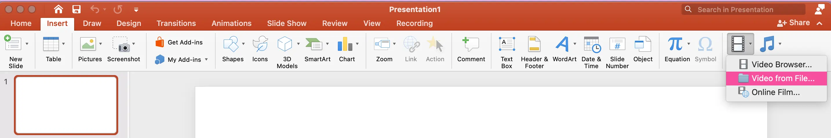 Adding a YouTube video to a PowerPoint presentation without internet