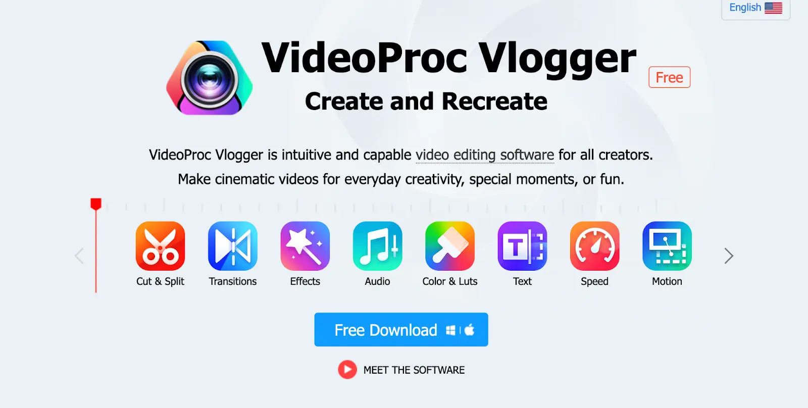 VideoProc Vlogger split screen editor