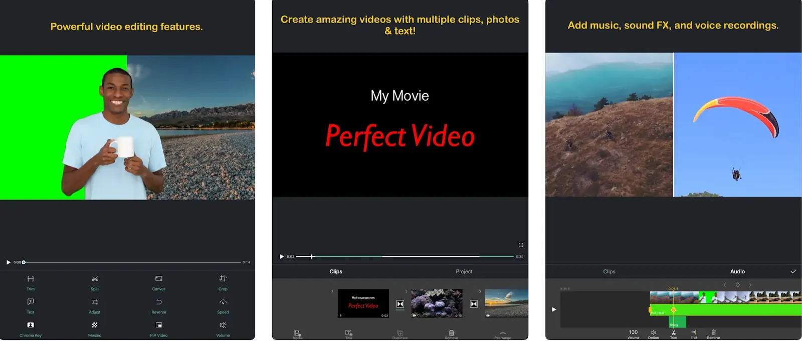 Perfect Video split screen editor