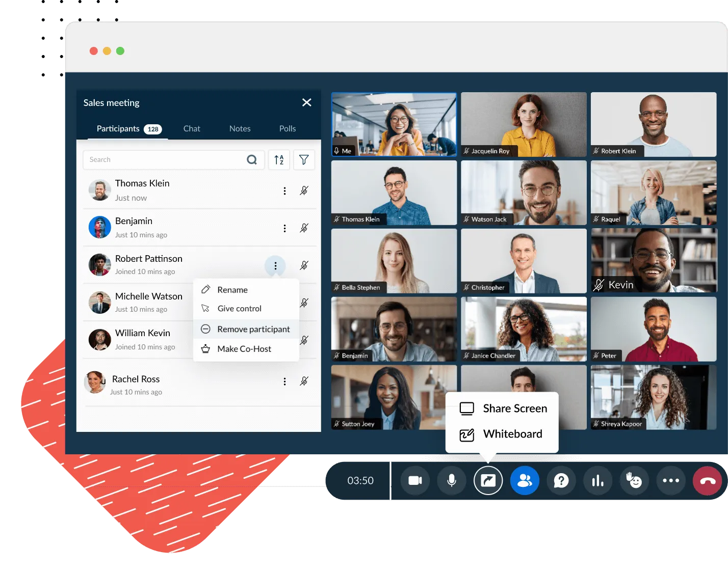 Zoho Meeting video conference software