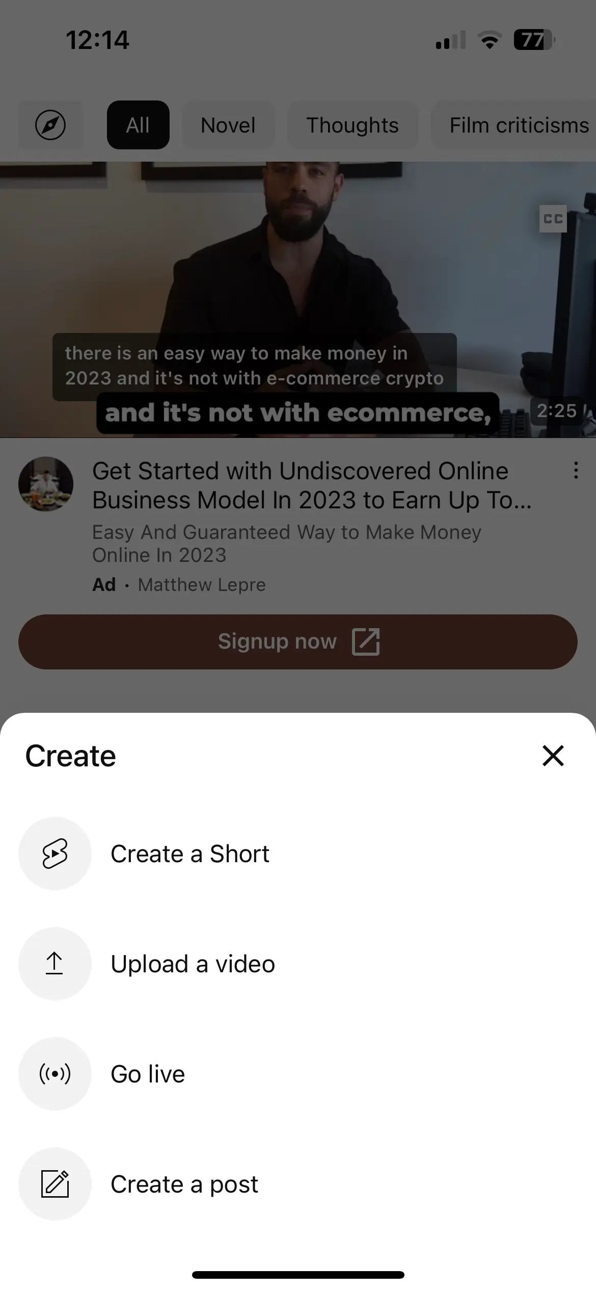 How to upload YouTube Shorts from the mobile app