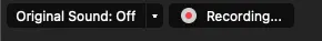 Recording tab on Zoom