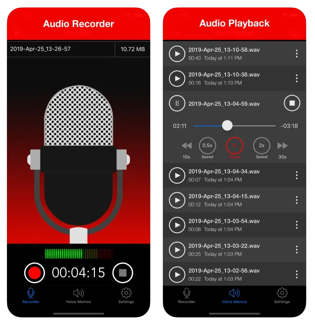 Voice recorder-audio recorder for iPhone