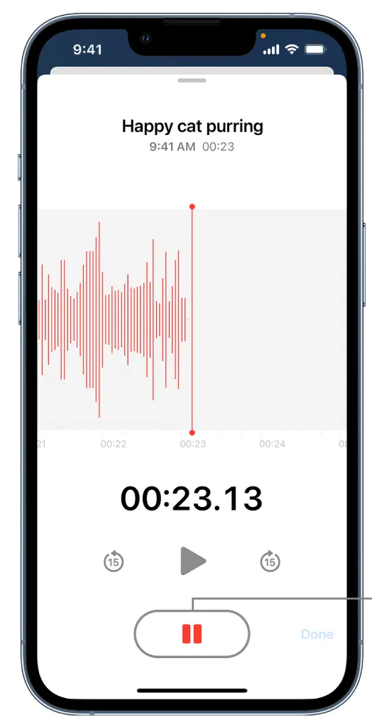 iphone Voice Memos recording app