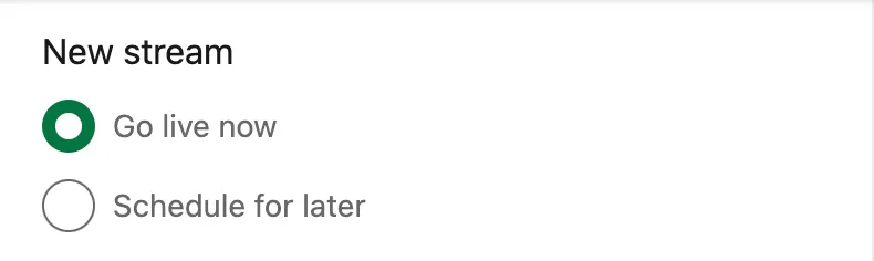 Go Live now button on LinkedIn Live