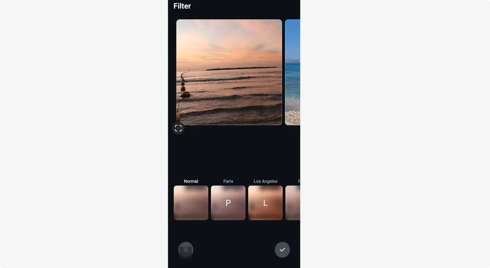 Adding a filter to a video carousel post on Instagram