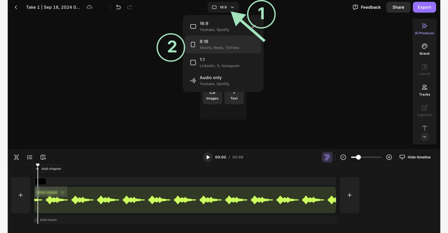 Changing your slideshow dimensions for TikTok