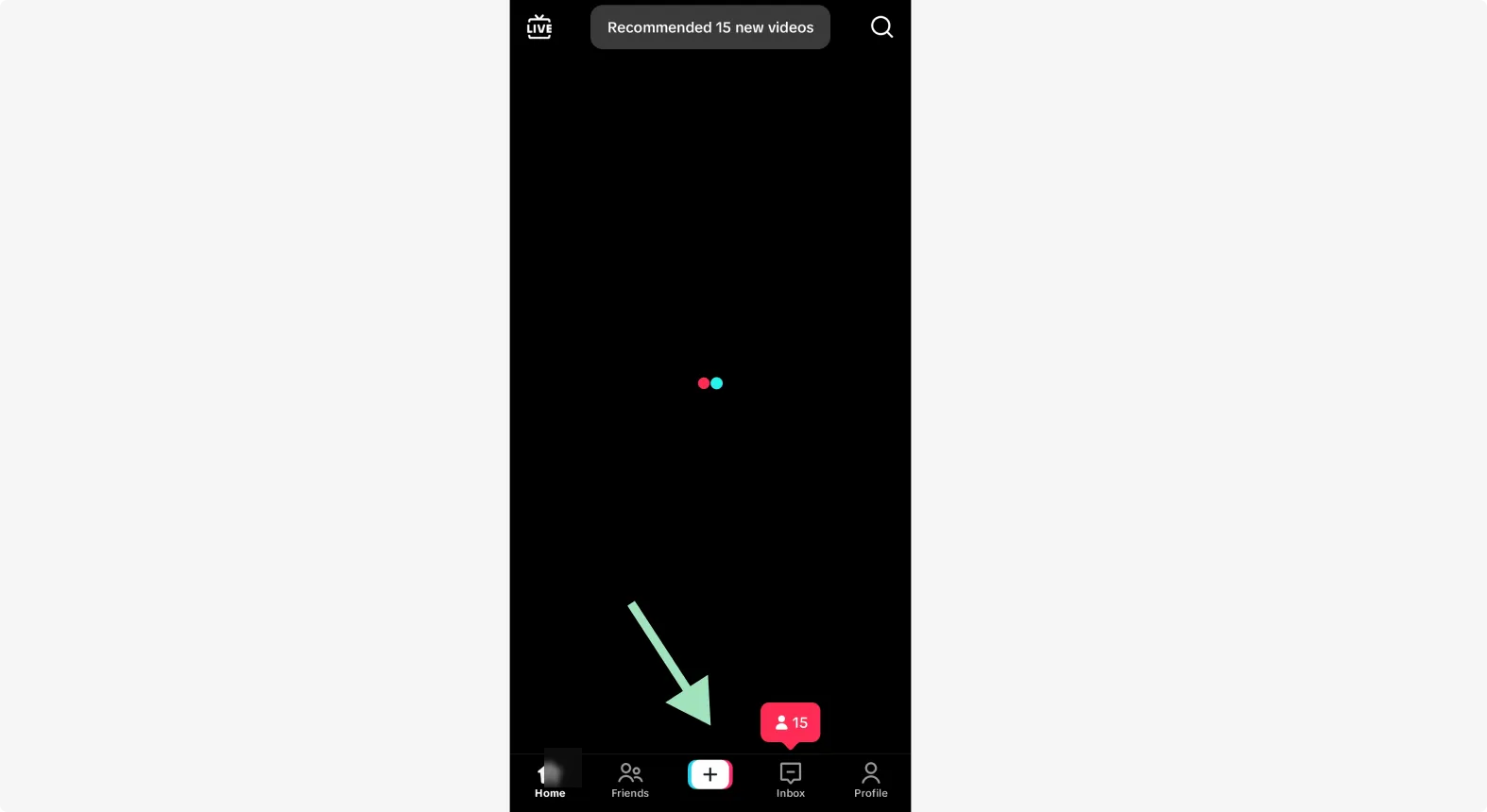 Creating a new slideshow post on TikTok