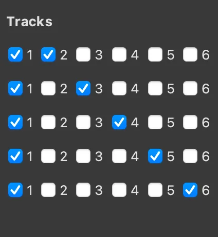 Separate tracks on OBS