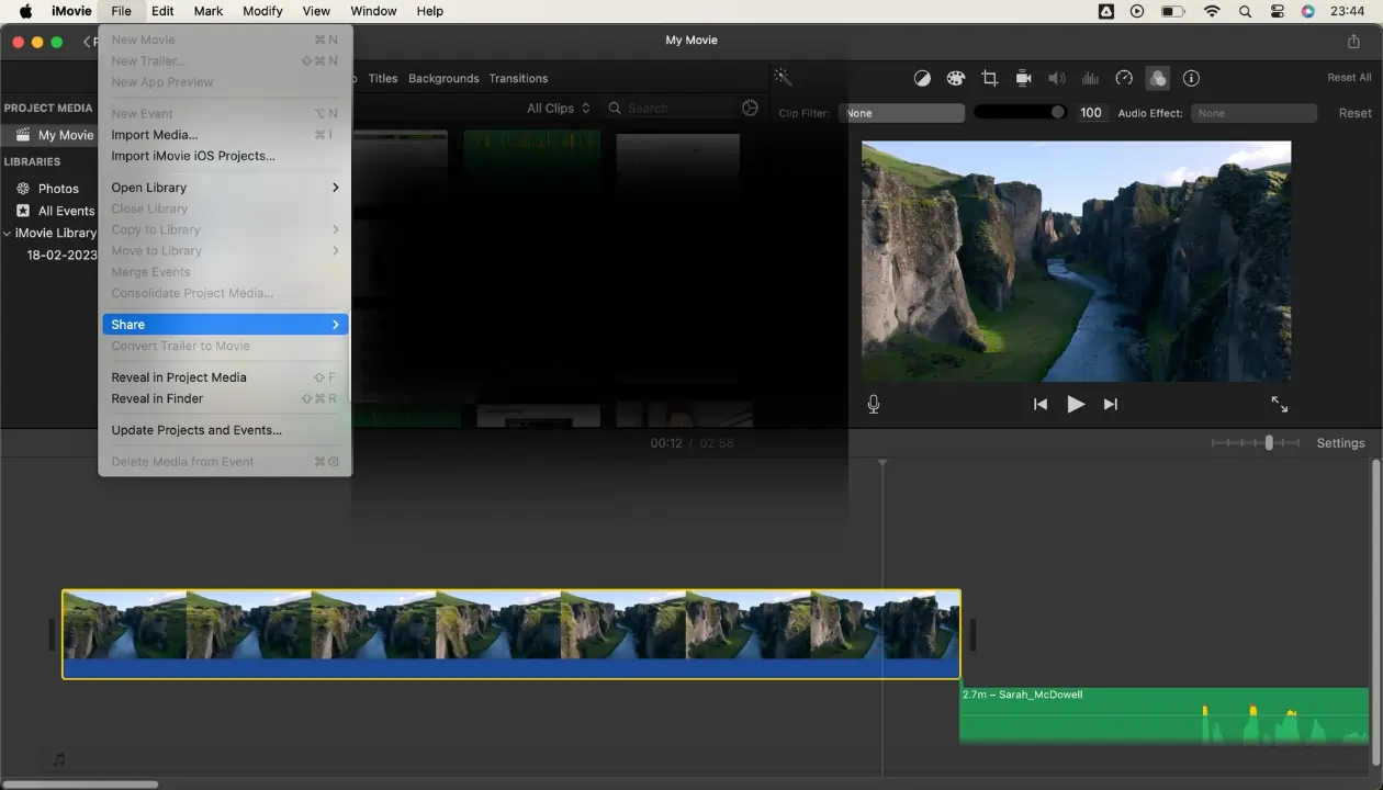 imovie export