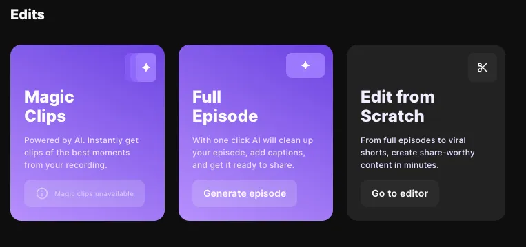 riverside video editing options