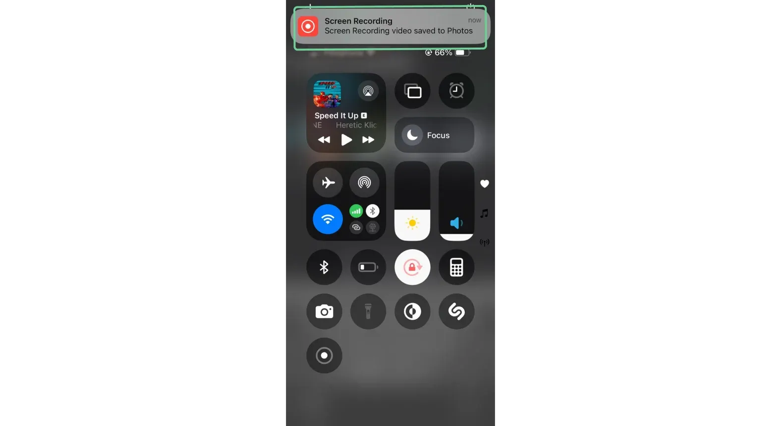 Saving a screen recording of your FaceTime call
