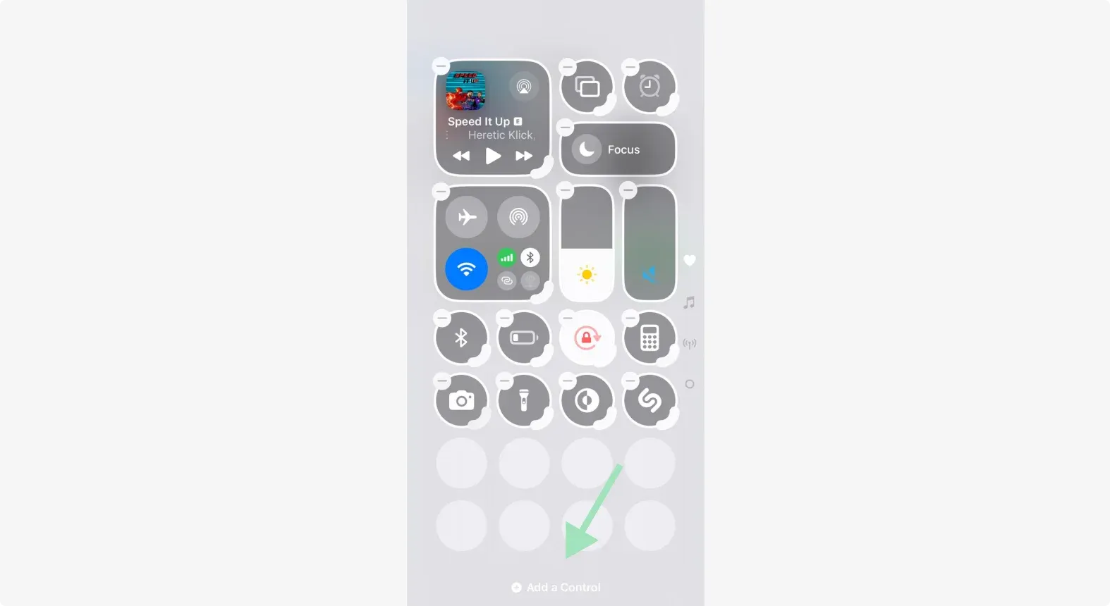 Adding your screen recorder to the control centre on iPhone