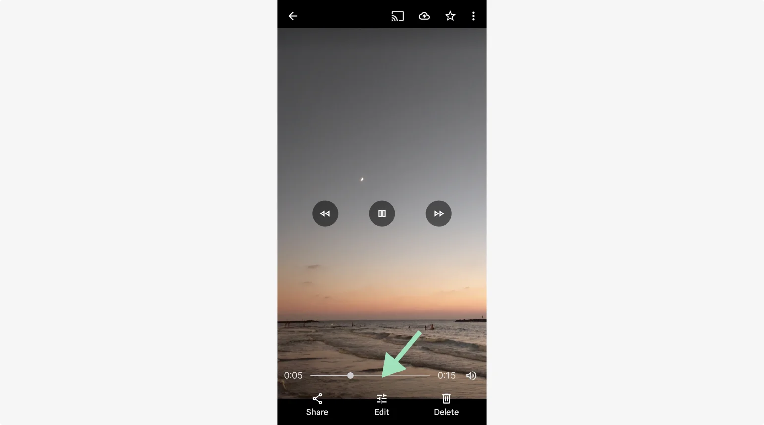 Going to Google Photos video editor