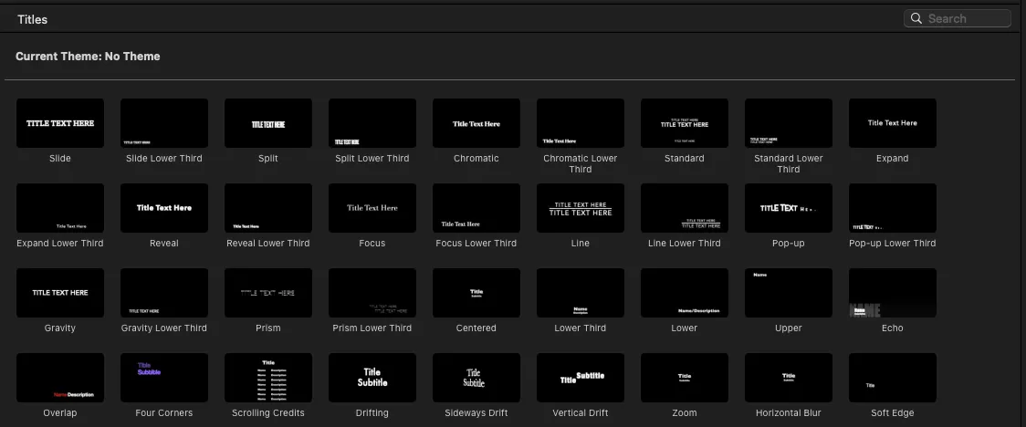 Choosing a style for adding subtitles to an iMovie video