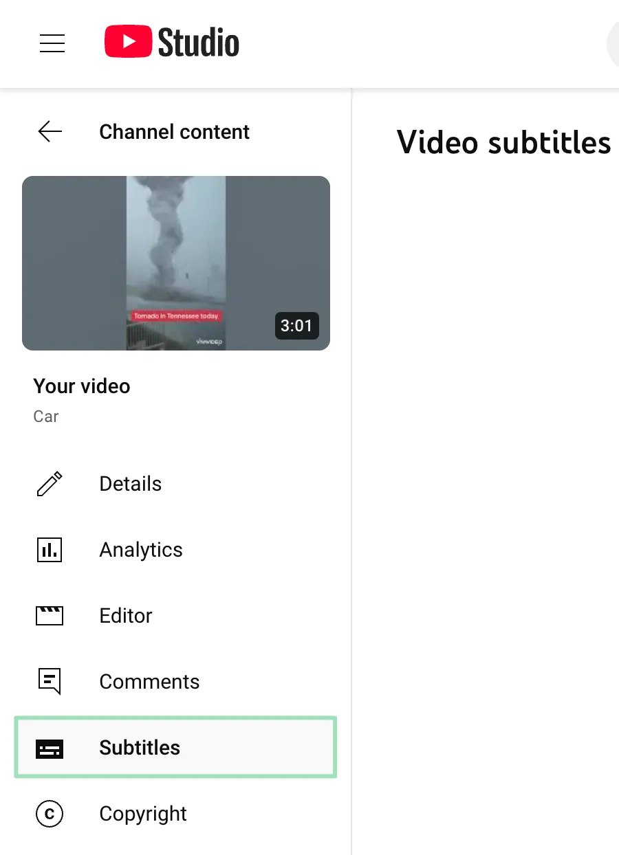 add captions to youtube video