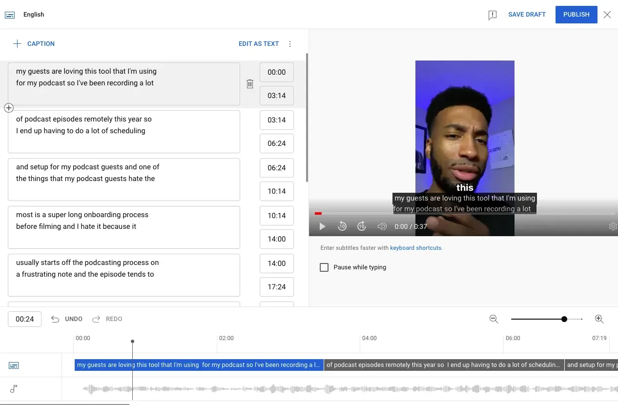 edit your captions in youtube 