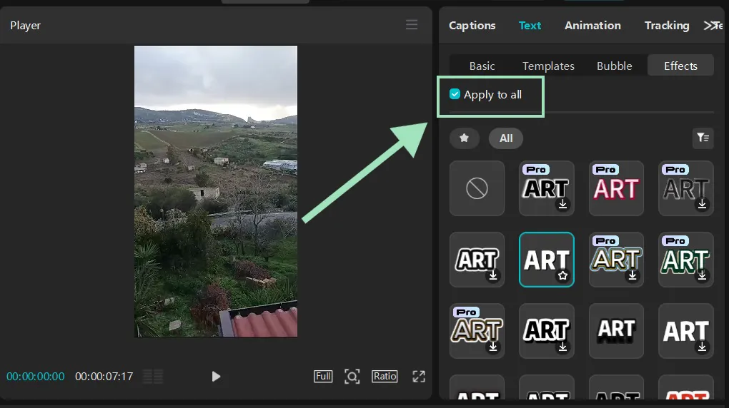 caput captions apply to all option